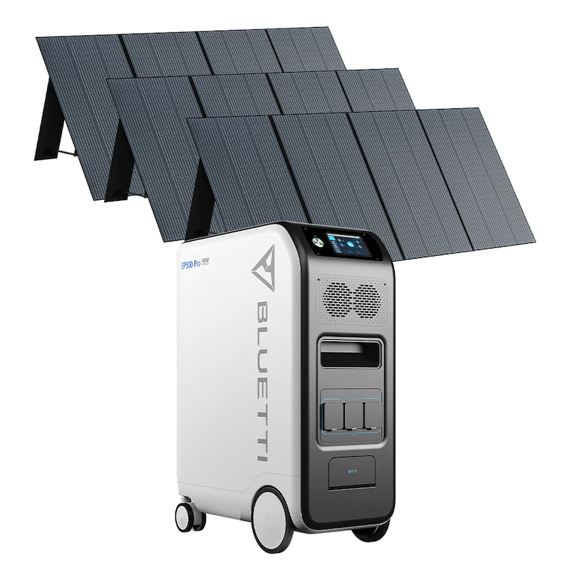 BLUETTI EP500Pro + PV350 Solar panels x3