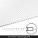 Small Space Metal and Polycarbonate Lean-To Greenhouse. diagram showing Polycarbonate with measurement of thickness.