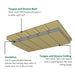 The Marple Insulated Log Cabin roof composition diagram showing materials, structure and insulation.