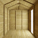 Customisable Apex Tongue & Groove Wooden Shed. Inside view of windowless 12x6 ft.