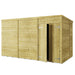 Customisable Pent Tongue & Groove Wooden Shed with double opening doors, windowless 12x8ft.