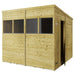 Customisable Pent Tongue & Groove Wooden Shed with double opening doors, windowed 8x8 ft.