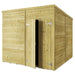 Customisable Pent Tongue & Groove Wooden Shed with double opening doors, windowless 8x8ft.