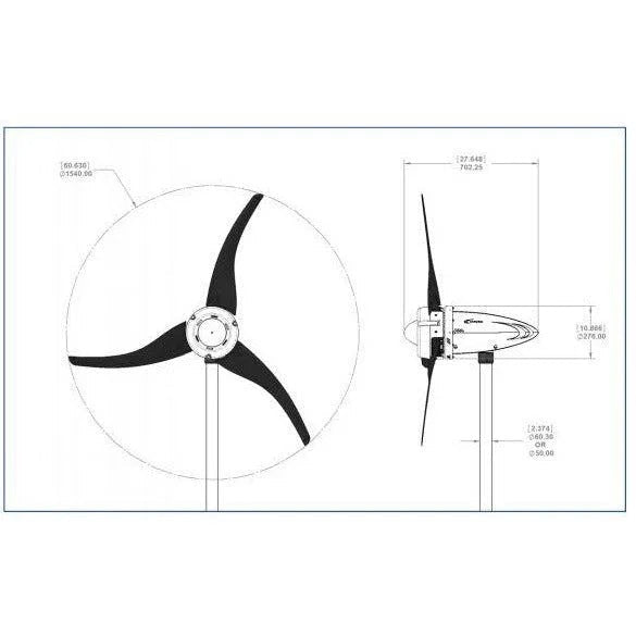 Solar Power and Wind Turbine Kit, Plug and Play Pre-Built 5kva Off-grid board.